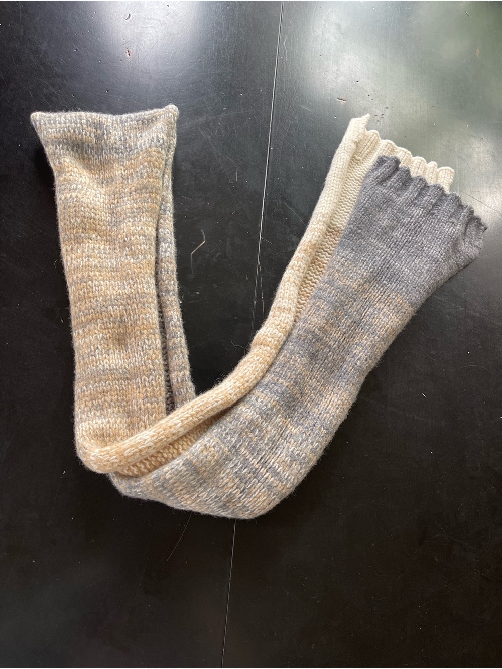 Frye Cable Knit Ombre Scarf